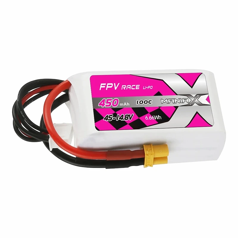 4S-14.8V 450mAh 100C FPV Racing Lipo Baterie