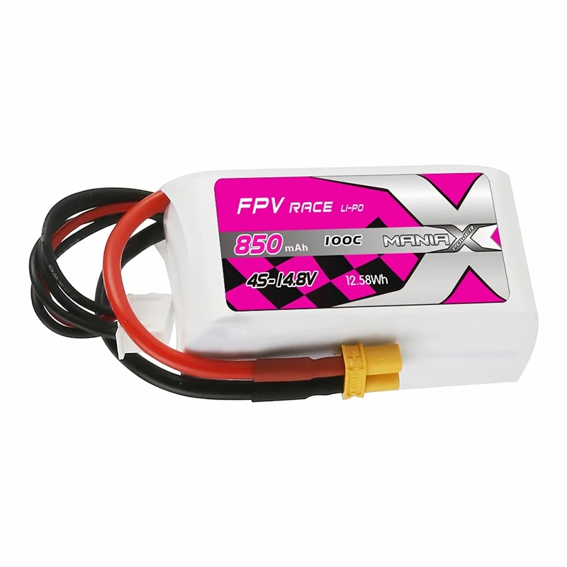 4S-14.8V 850mAh 100C FPV Racing Lipo Baterie