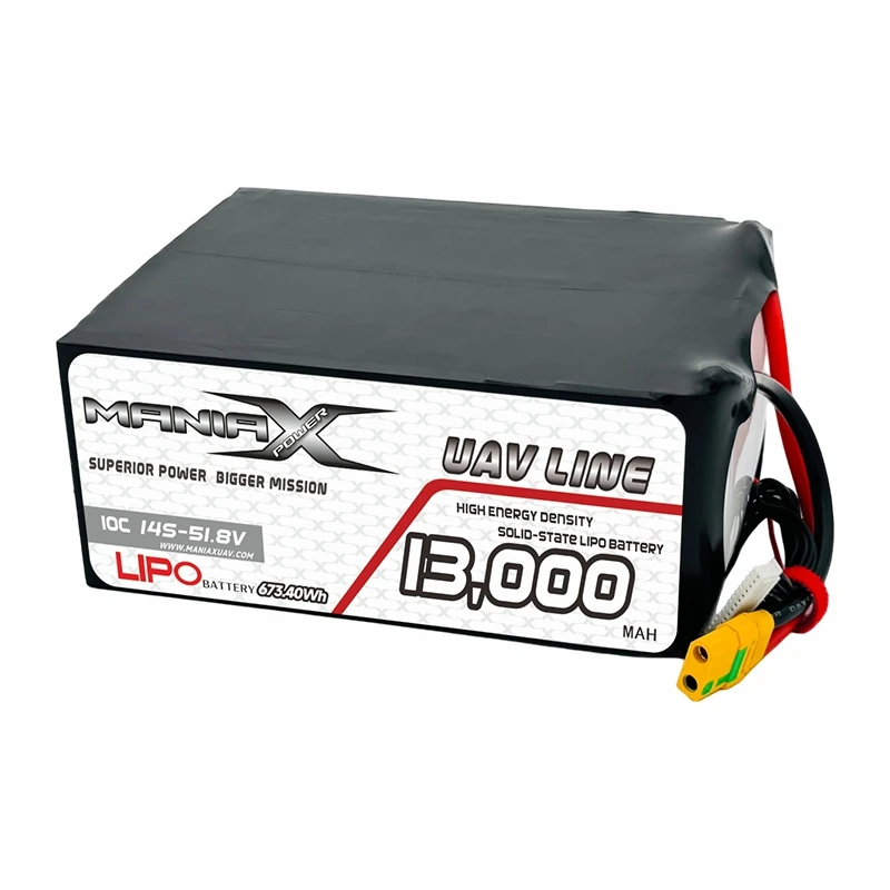 Baterie pentru dronă și UAV ManiaX Solid-Lipo 14S-51,8V 13.000 mAH 10C