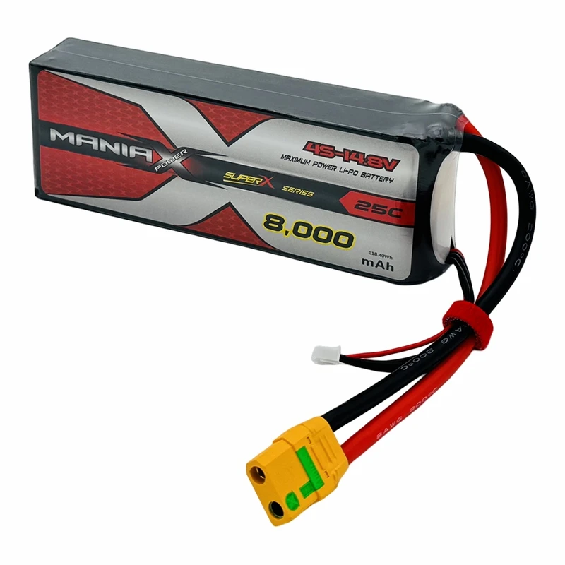 ManiaX Normal Lipo 4S-14.8V 8000mAh 25C Baterie pentru dronă și UAV