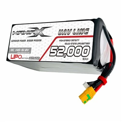 Baterie pentru dronă și UAV ManiaX Solid-Lipo 14S-51,8V 52.000 mAH 10C