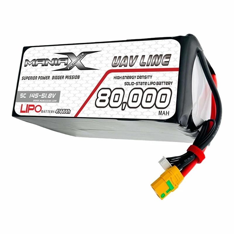 400Wh/Kg Baterie Lipo 14S-Solid State-51,8V 80.000mAh 5C Dronă/ UAV/eVTOL/Multi-Rotor